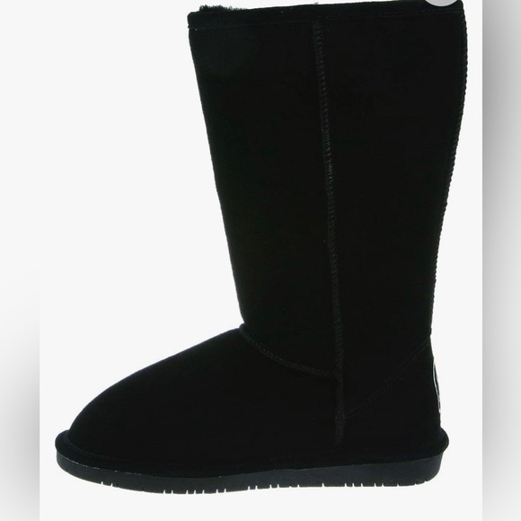 BEARPAW EMMA SUEDE TALL BOOT BLACK SIZE 8 - Picture 1 of 9